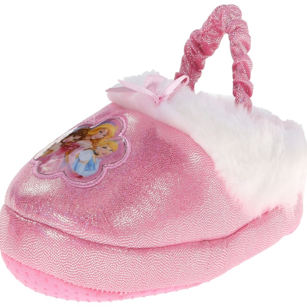 Disney Princess Girl's Pink Scuff Slippers